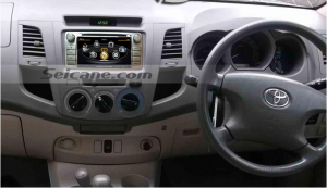 car stereo head unit after installation,dvd gps sat nav autoradio of 2012 Toyota Hilux