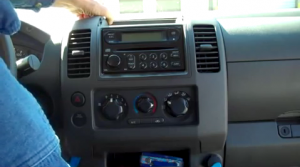 Nissan Frontier radio removal step 3