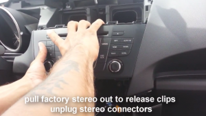 2009-2012 Mazda 5 Radio removal step 18