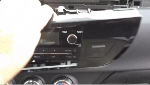 2014 Toyota Corolla Left Radio removal step 2
