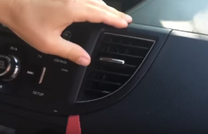 Remove the air vent on each side