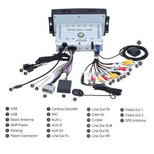 Connect the harnesses to the back of the new Seicane car radio