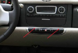Use a lever to remove the panel marked in the picture