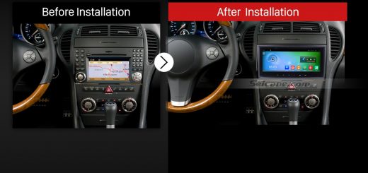 2004-2012 Mercedes SLK Class R171 SLK200 SLK280 SLK300 SLK350 SLK55 car radio after installation