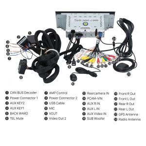 Connect the harnesses to the back of the new Seicane car radio