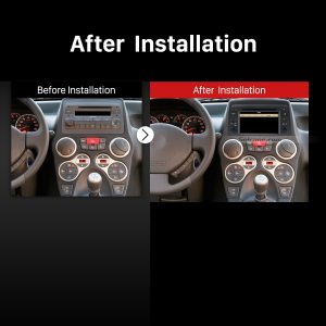 2004-2012 Fiat Panda multifunctional car radio after installation