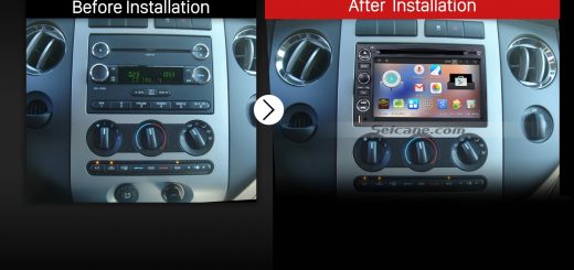2004-2014 Ford F150 F250 F350 Stereo Head Unit after installation