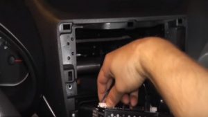 Disconnect all connectors at the back of the original car radio