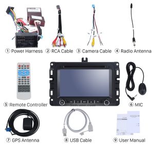 Check all the accessories for the new Seicane car stereo