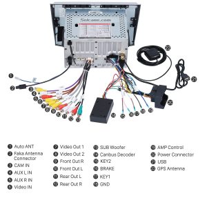 Connect the harnesses to the back of the new Seicane car stereo