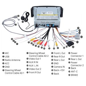 Connect the harnesses to the back of the new Seicane car radio