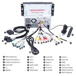 Connect the harnesses to the back of the new Seicane car stereo