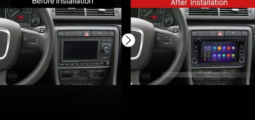 2003-2011 Audi A4 S4 RS4 car stereo after installation
