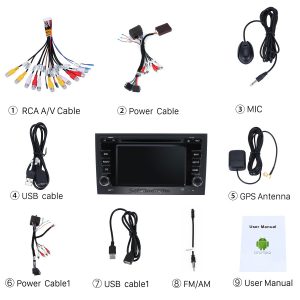 Check all the accessories for the new Seicane car stereo