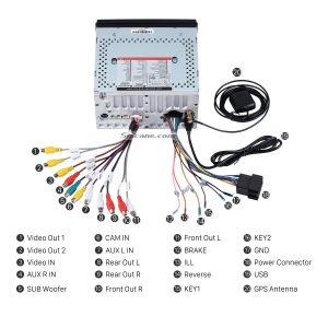 Connect the harnesses to the back of the new Seicane car stereo