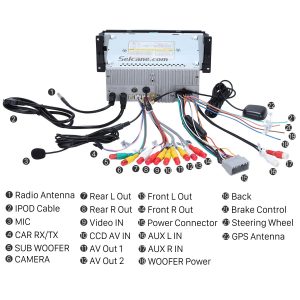 Connect the harnesses to the back of the new Seicane car radio