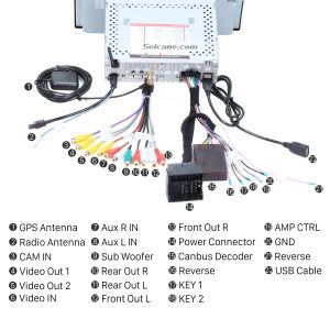 Connect the harnesses to the back of the new Seicane car radio