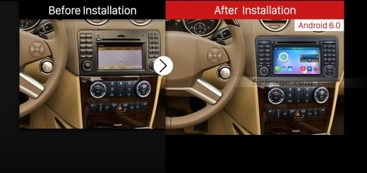 2005-2012 Mercedes Benz ML Class W164 ML280 ML300 ML320 ML350 ML420 ML450 ML500 ML550 ML63 Car Stereo after installation