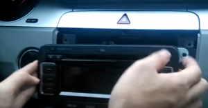 Gently pull the original radio out from the dash