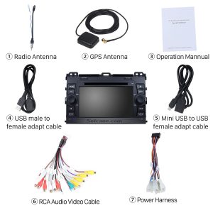 Check all the accessories for the new Seicane car radio