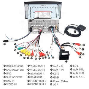 Connect the harnesses to the back of the new Seicane car radio