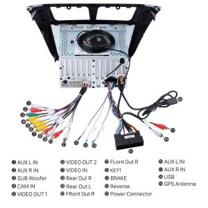 Connect the harnesses to the back of the new Seicane car stereo