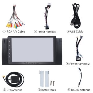 Check all the accessories for the new Seicane car radio