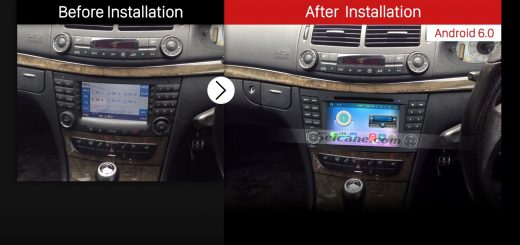 2002-2008 Mercedes Benz E W211 E200 E220 E230 E240 E270 E280 E300 E320 E350 E420 car radio after installation