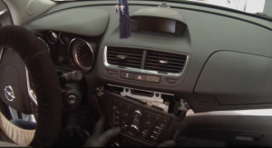 Remove the original car radio panel