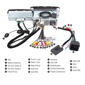 Connect the harnesses to the back of the new Seicane car radio