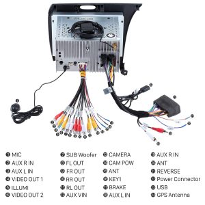 Connect the harnesses to the back of the new Seicane car radio