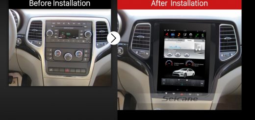 2011 2012 2013 Jeep Grand Cherokee Car Radio after installation