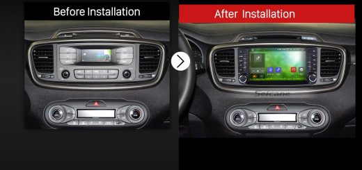 2015 2016 KIA SORENTO GPS Bluetooth DVD Car Radio after installation