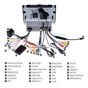 Connect the harnesses to the back of the new Seicane car stereo