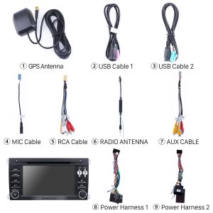 Check all the accessories for the new Seicane car radio