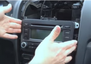 Take the original car radio out of the dash
