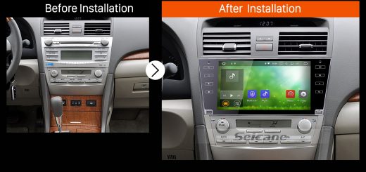 2007 2008 2009 2010 2011 TOYOTA CAMRY GPS Bluetooth Car Radio after installation