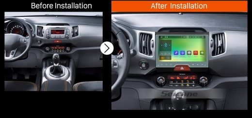 2010 2011 2012 2013 2014-2015 KIA Sportage Aftermarket Stereo Radio after installation