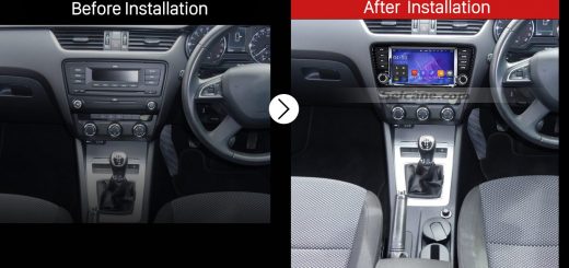 2013 2014 2015 Skoda Octavia Car Radio after installation