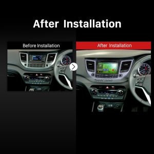 2015 2016 HYUNDAI TUSCON IX35 (RHD) Car Radio after installation