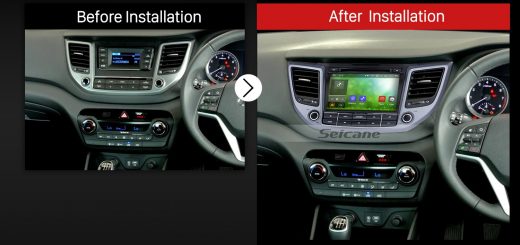 2015 2016 HYUNDAI TUSCON IX35 (RHD) Car Radio after installation