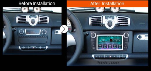 2012 Mercedes-Benz Smart Fortwo car radio after installation
