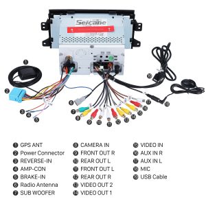 Connect the harnesses to the back of the new Seicane car radio