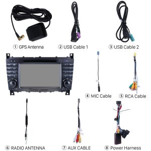 Check all the accessories for the new Seicane head unit