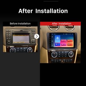 2005 2006 2007 2008-2012 Mercedes Benz ML CLASS W164 ML350 ML430 ML450 ML500 car radio after installation