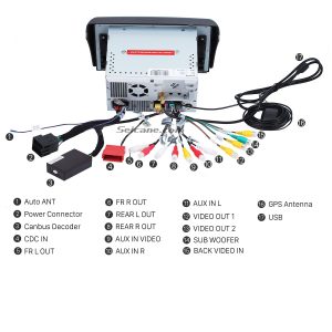 Connect the harnesses to the back of the new Seicane car radio