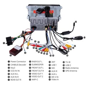 Connect the harnesses to the back of the new Seicane car radio