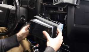 Make the new car radio and the original fascia get together