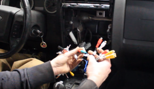 Make the original car's connector plug to the new car radio's power connector. And Make sure the rest of connectors and cables are plugged to the radio's right interfaces