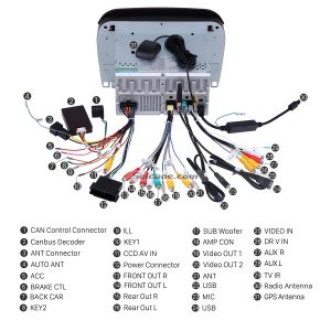 Connect the harnesses to the back of the new Seicane car radio